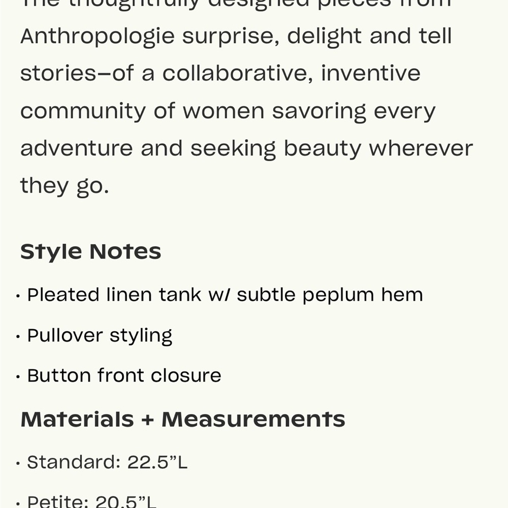 Anthropologie pleated linen tank - Picture 6 of 8